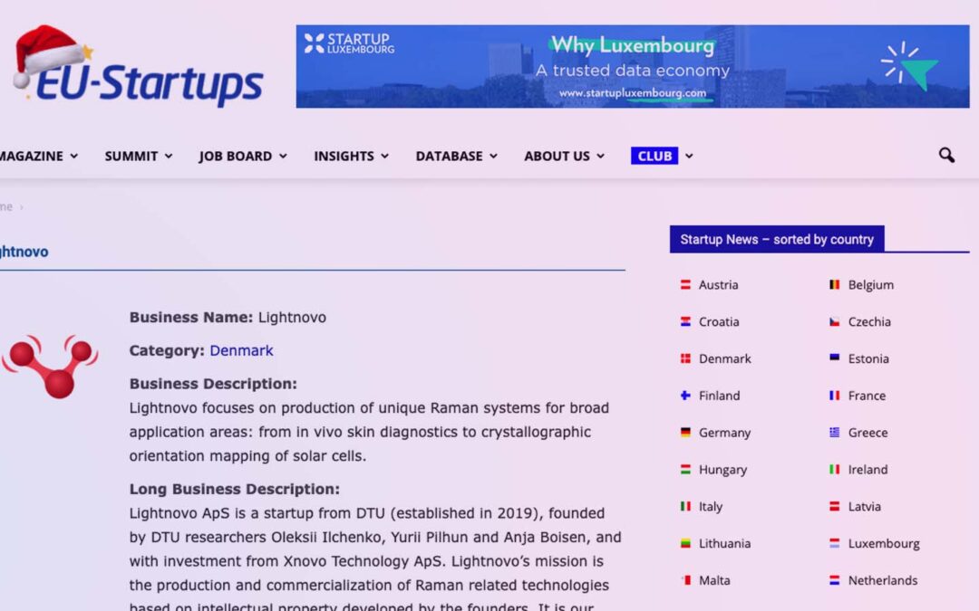 Lightnovo at EU Startups
