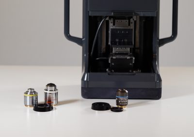 miniRaman microscope with accessories and sample containers