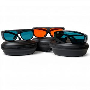 Laser safety glasses in a fitover frame LN Spectrometers